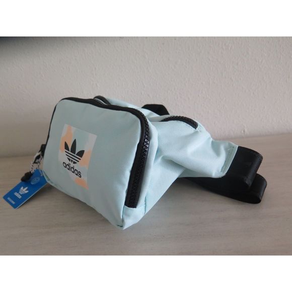 adidas EX7514 Halo Mint Green/White/Acid Orange Originals Sports Hip/Waist Pack - Picture 3 of 10